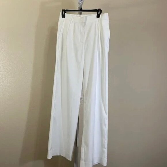 Emerson Lang white wide leg pants size M-stretch waist - Picture 3 of 8